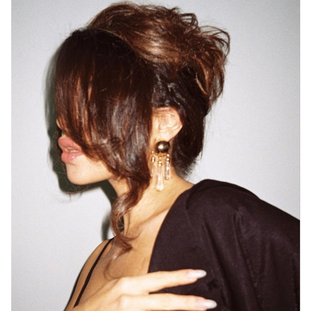 Women's 8 Other Reasons Charina Gold Clear Drop Earrings One Size - Picture 3 of 5